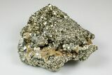 Gleaming, Striated Pyrite Crystal Cluster with Siderite - Peru #195745-1